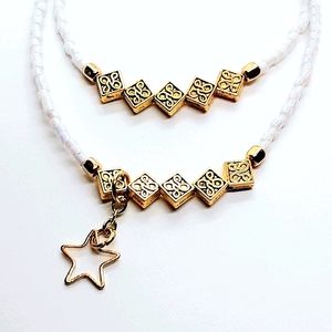 16 inch gold and white bracelet